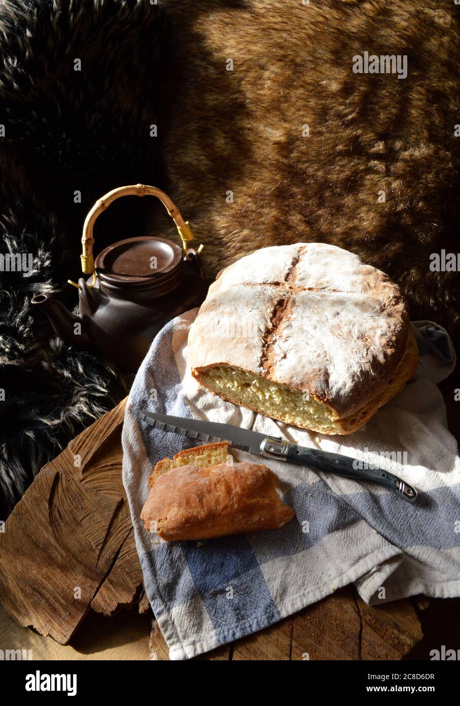 Appetizing home made bread. It's a Irish soda bread or soda bread Stock Photo