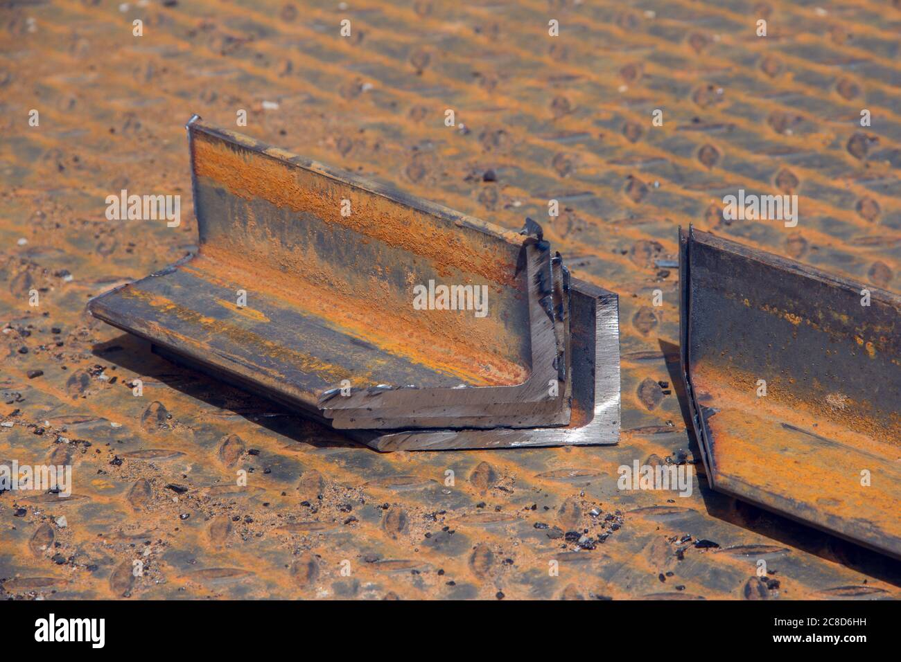 Steel piece from the corner. Metalworking. Processing in a locksmith's