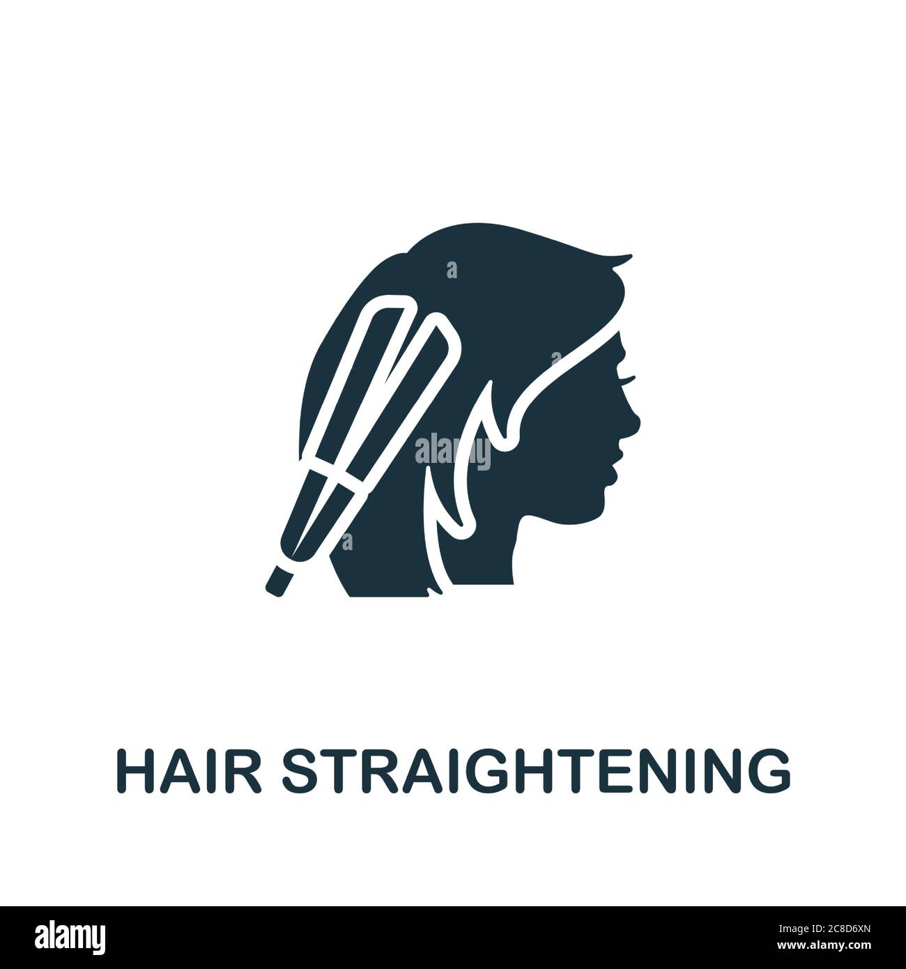 Hair Straightening icon. Simple element from beauty salon