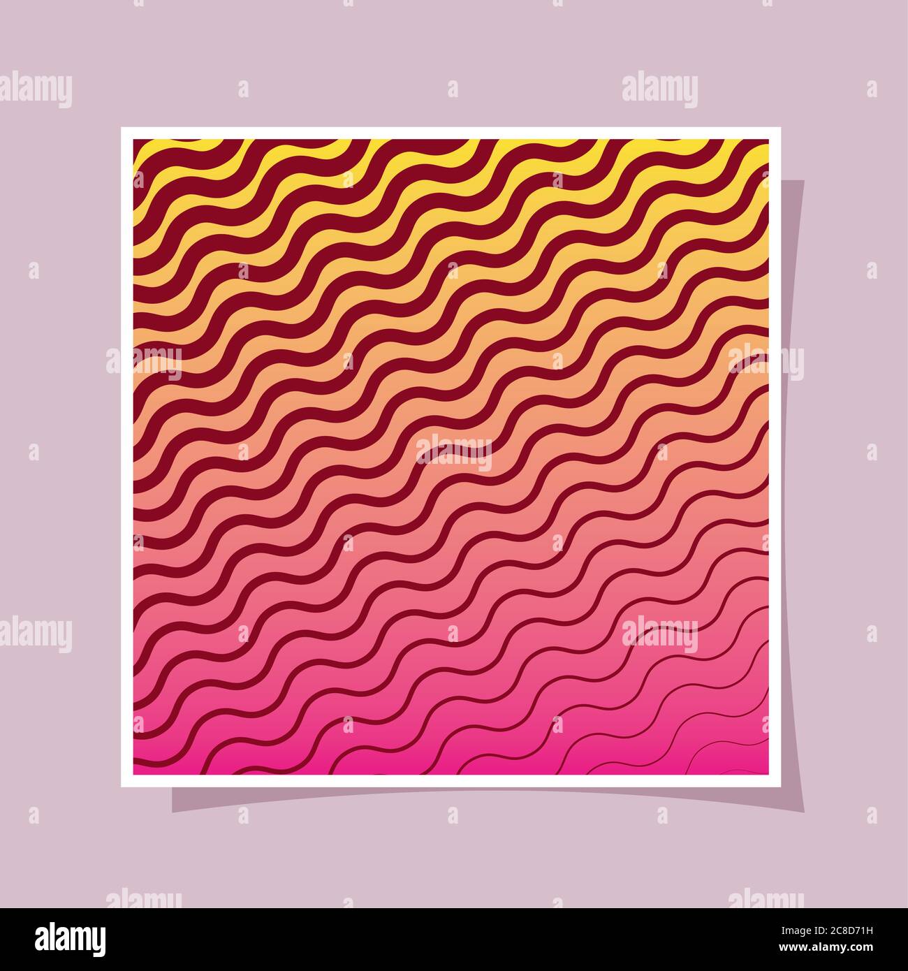 yellow pink gradient and striped background frame, Cover disign art ...