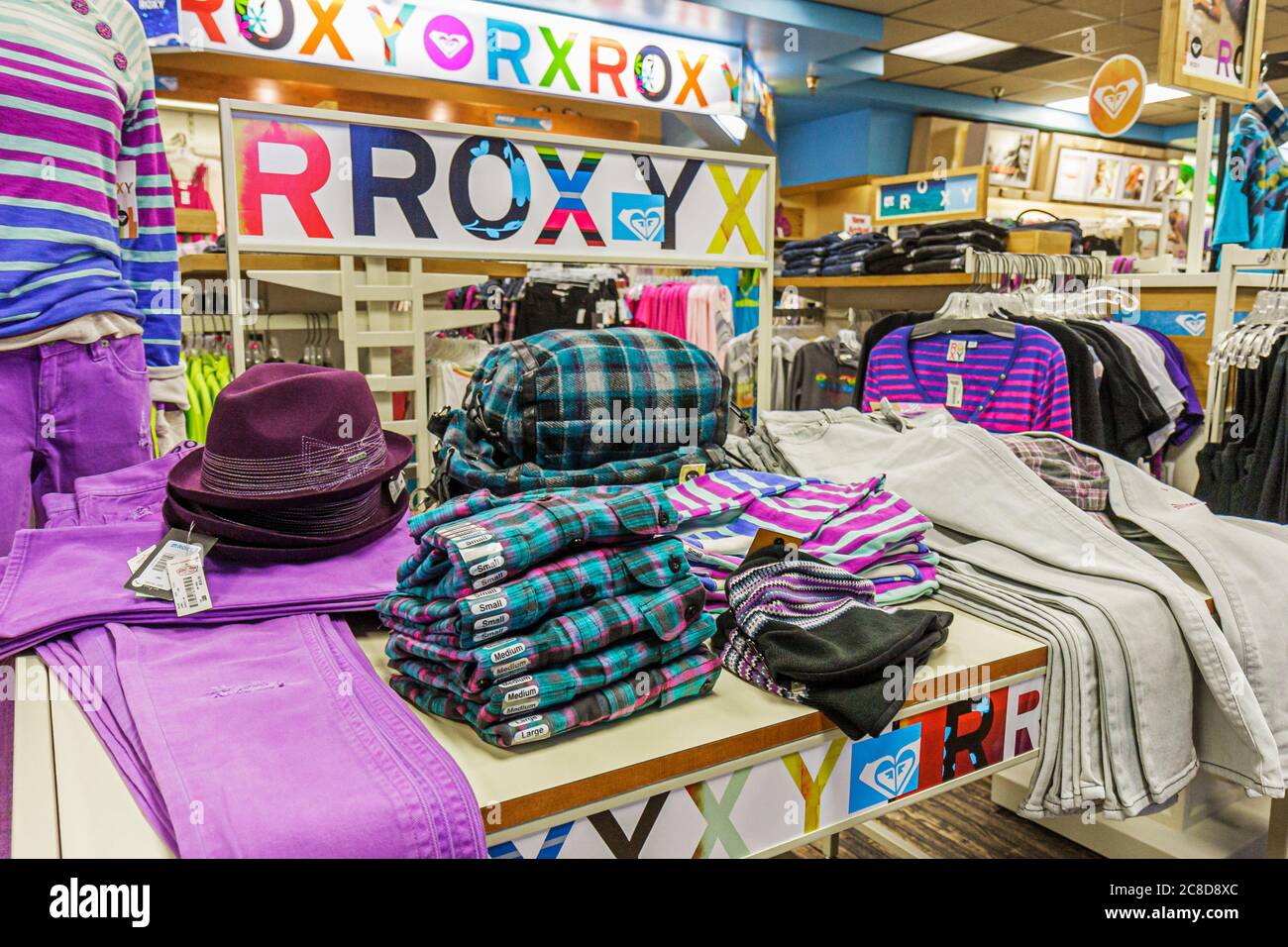 Cocoa Beach Florida,Ron Jon Surf Shop,retail,store,stores ,businesses,district,surf theme,surfing,surfboard,equipment,lifestyle,Ron  DiMenna,fashion,tre Stock Photo - Alamy