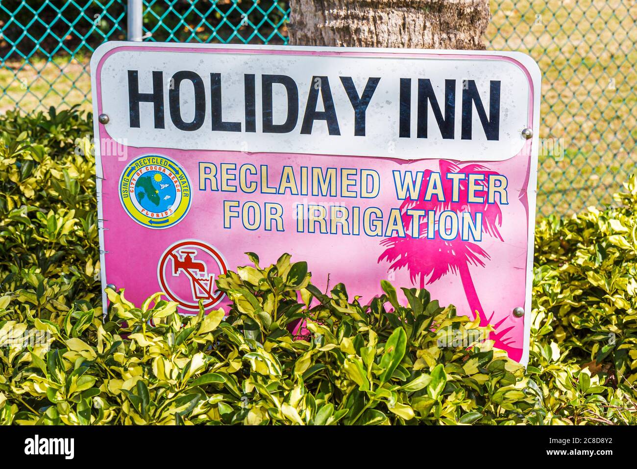 Cocoa Beach Florida,Holiday Inn Ocean waterfront Resort,motel,sign,logo