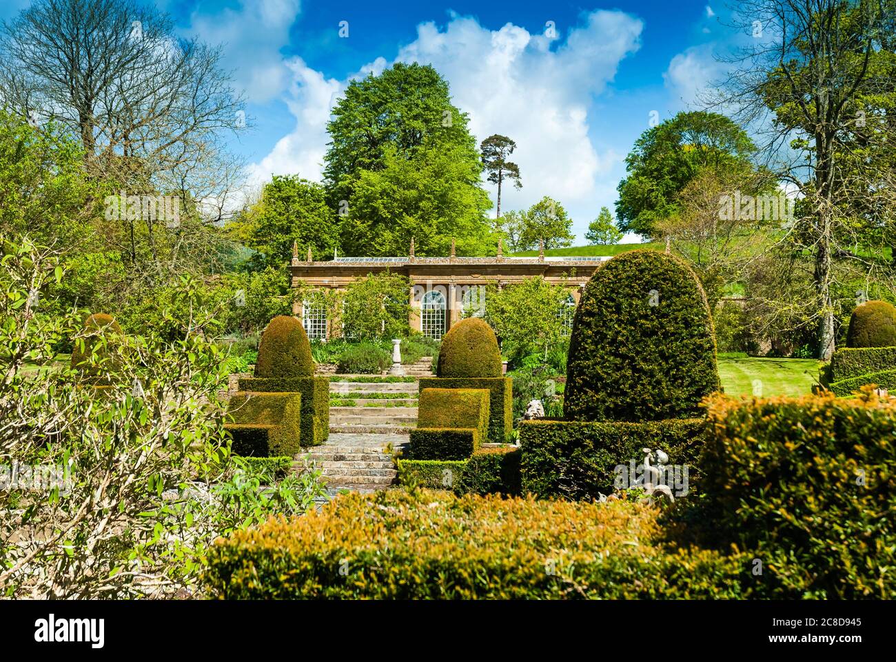 Mapperton Gardens in the County of Dorset. Stock Photo