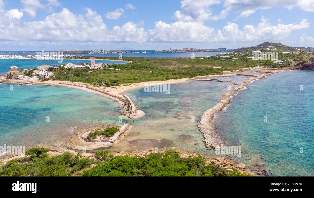 Aerial view of la belle creole on the Caribbean island of st.maarten/st
