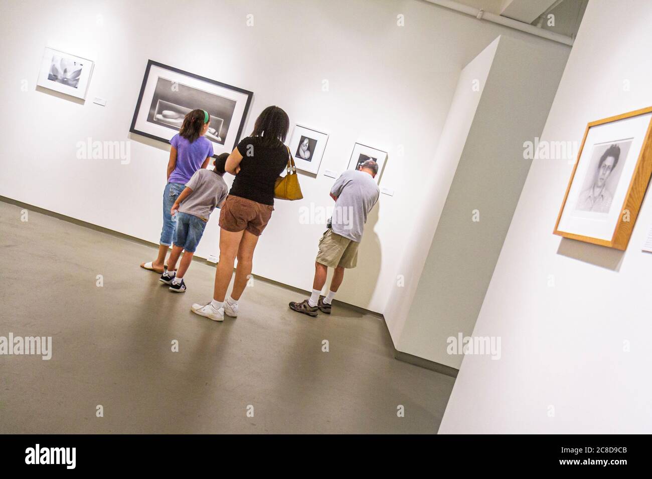 Jacksonville Florida,Laura Street,MOCA,Museum of Contemporary Art,man men male adult adults,woman women female lady,boy boys,kid kids child children y Stock Photo