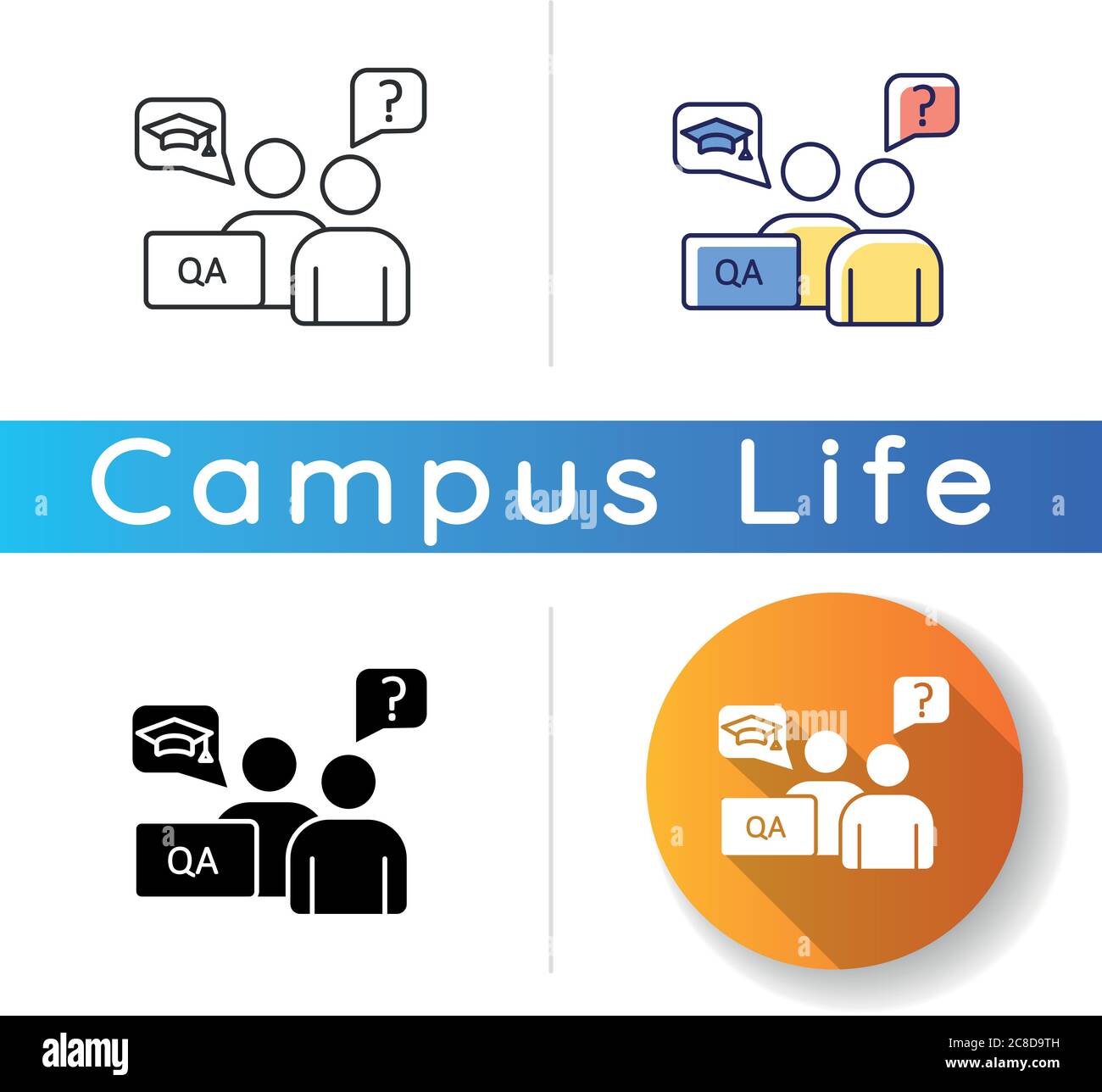 Faculty advisor icon. Academic and peer advisors. Mentors and counselors.  Professors and lecturers. College enrollment. Linear black and RGB color  sty Stock Vector Image & Art - Alamy