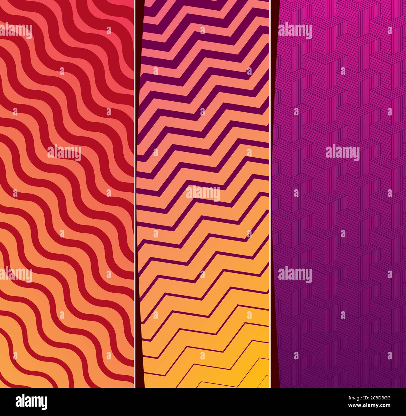 Purple Yellow Orange Gradient And Pattern Backgrounds Frames Set Cover Disign Art Abstract Texture Art And Wallpaper Theme Vector Illustration Stock Vector Image Art Alamy