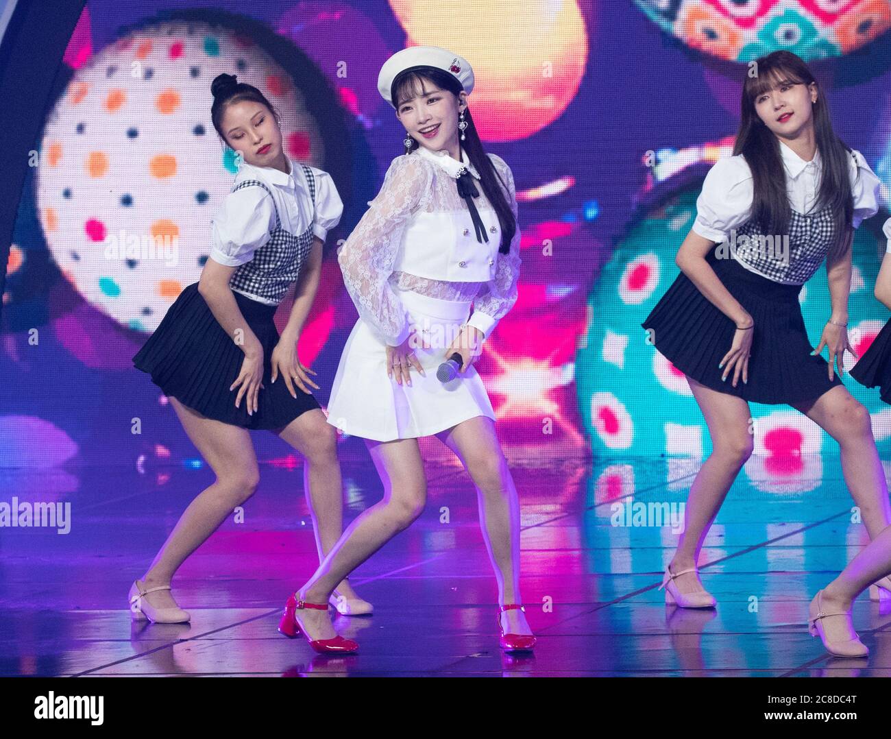 Seoul, South Korea. 22nd July, 2020. Japanese actress and singer Yukika  Teramoto, performs on the stage during a MBC TV K-Pop music chart program  'Show Champion' at MBC Dream Center in Goyang,