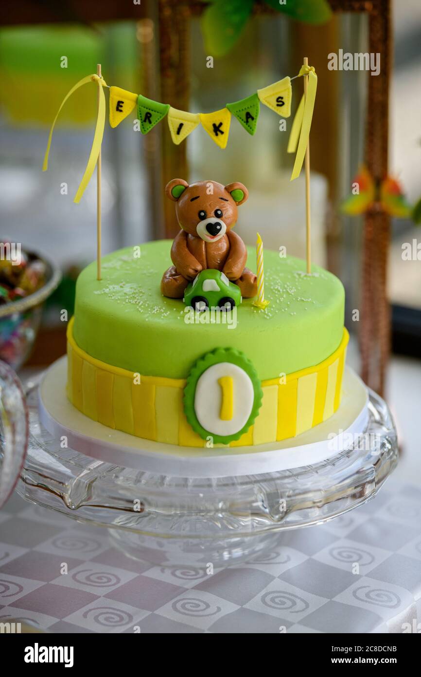 First Birthday Cake Stock Photo - Alamy