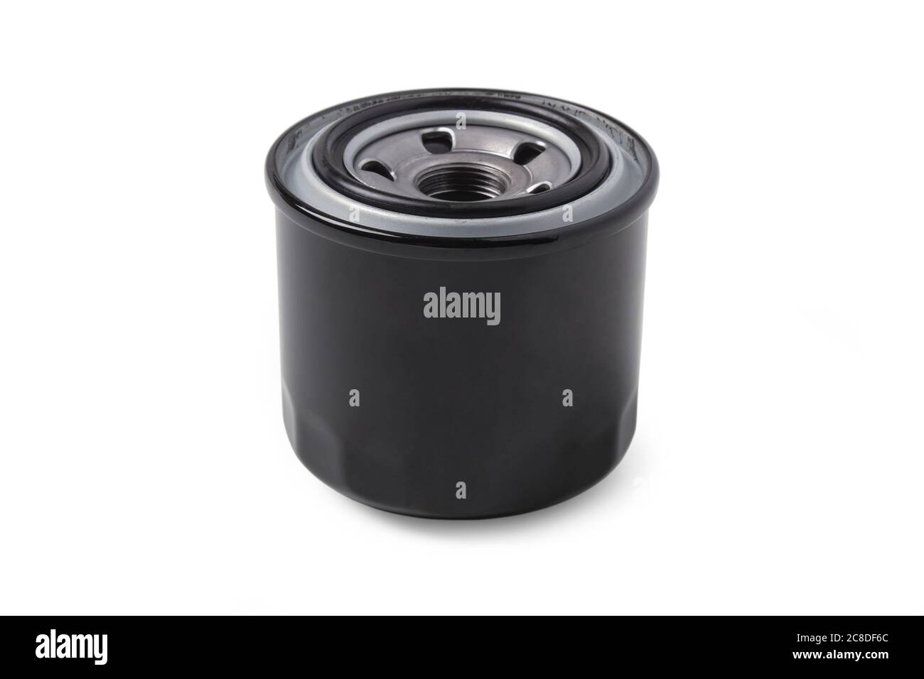 Car oil filter close up isolated on white background Stock Photo Alamy
