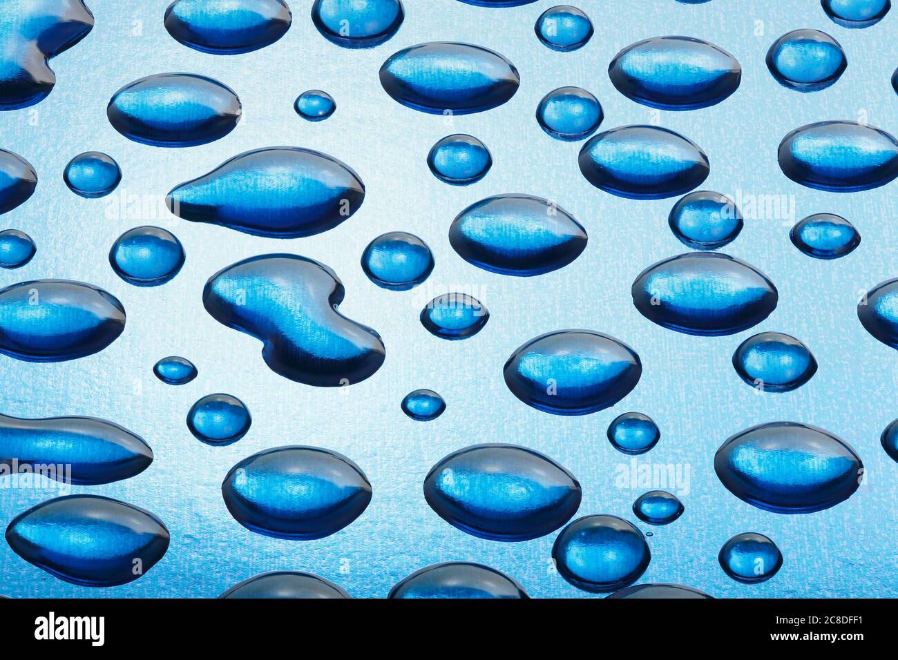 macro of abstract blue water drops Stock Photo - Alamy