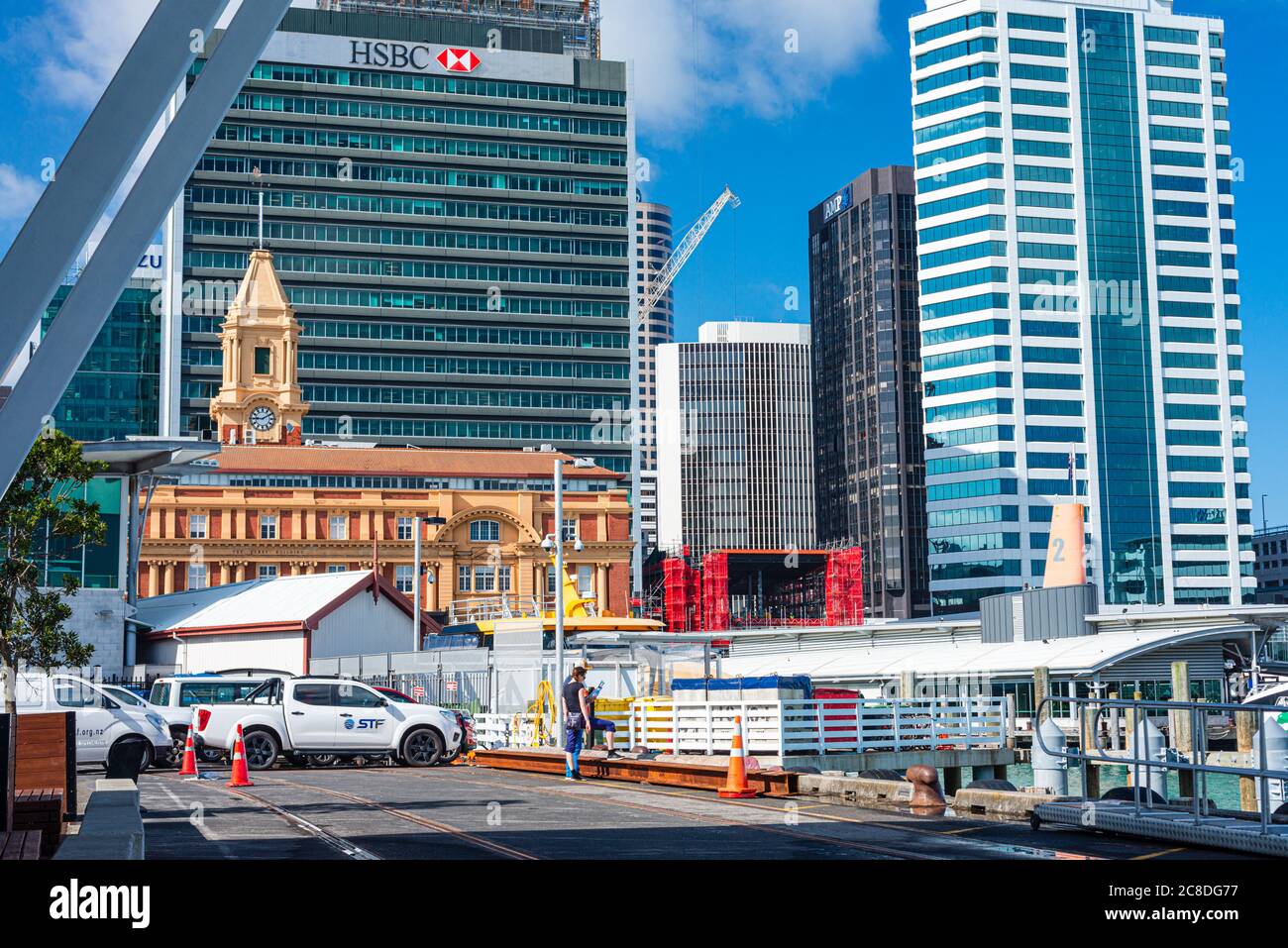 Auckland Queens Wharf ferry terminal Stock Photo - Alamy