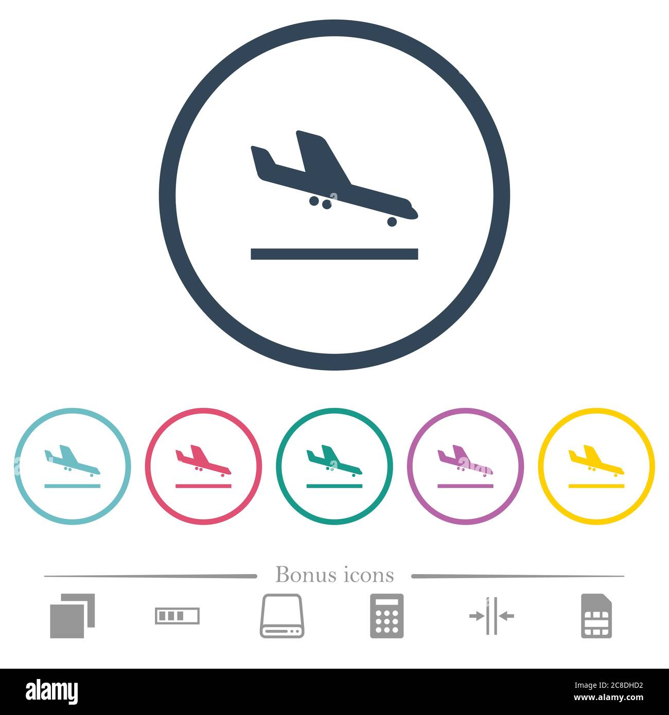 Airplane coming in landing Stock Vector Images - Alamy