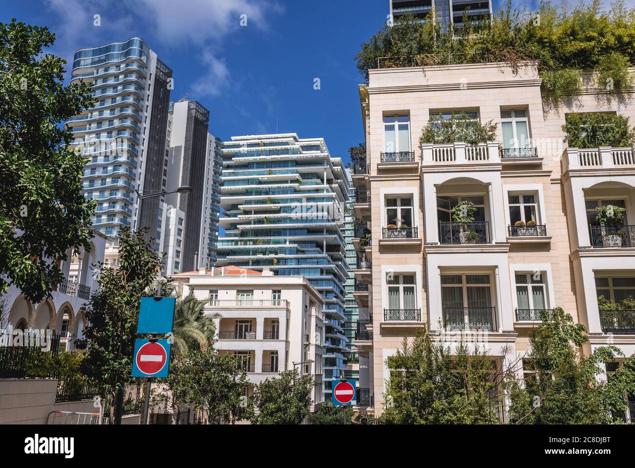 Noor Gardens Block Of Flats And Beirut Terraces Modern Residential Building In Beirut Lebanon Stock Photo Alamy