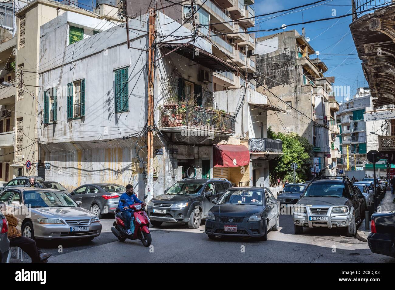 Street in Achrafieh area of Beirut, Lebanon Stock Photo Alamy