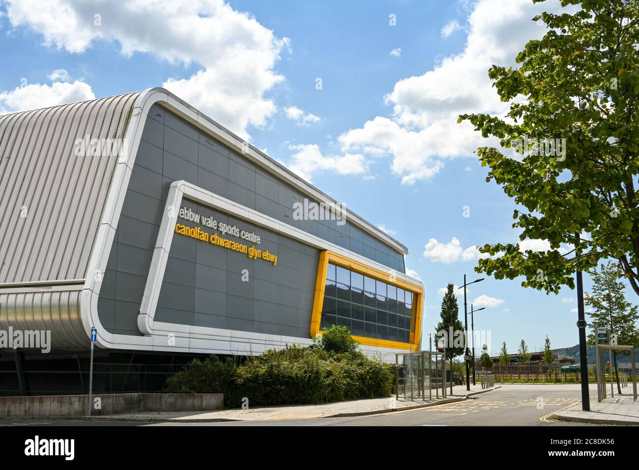 Ebbw Vale, Wales July 2020 Front exterior view of the Ebbw Vale