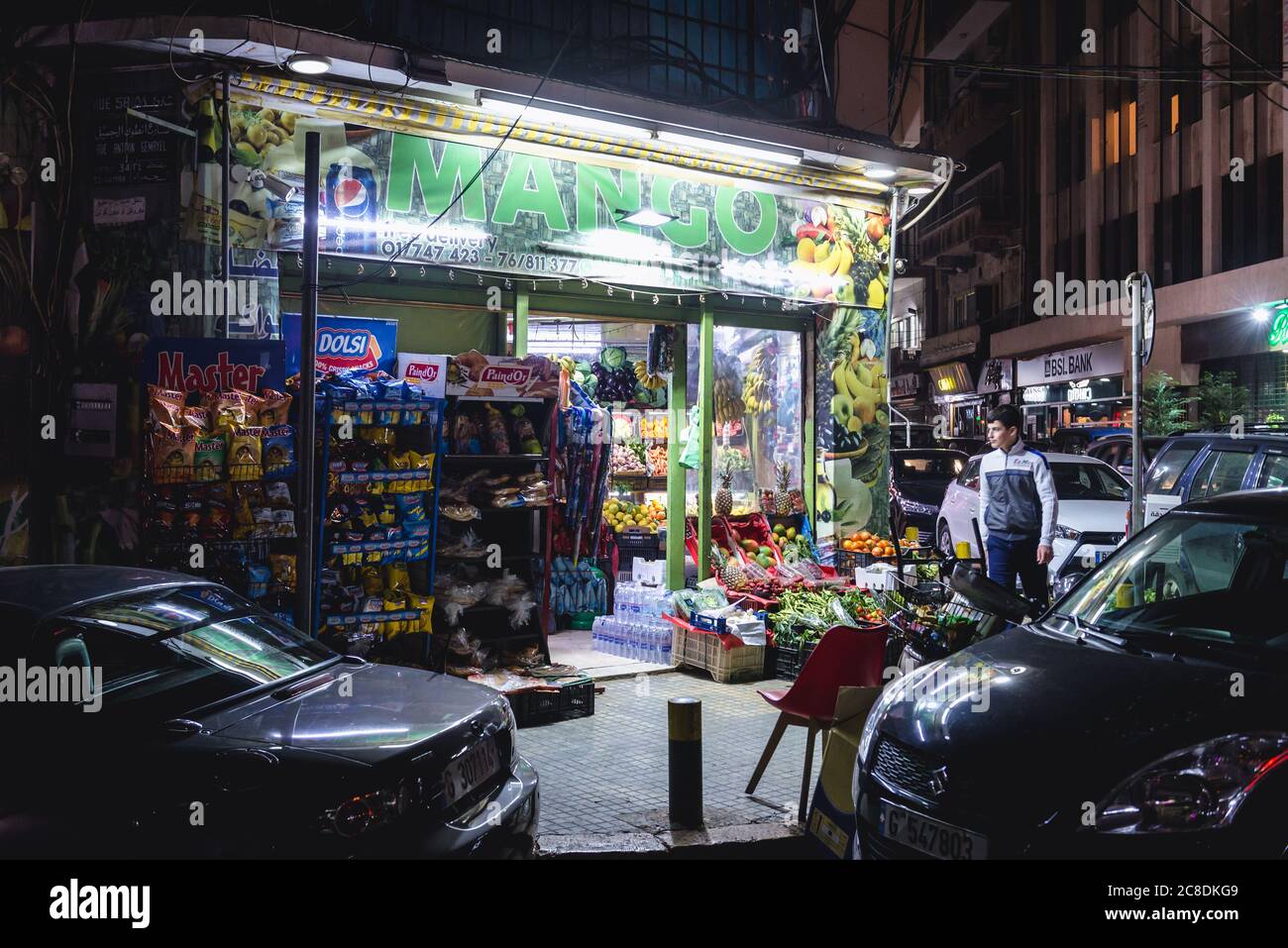 Greengrocery store in Hamra neighborhood of Beirut, Lebanon Stock Photo