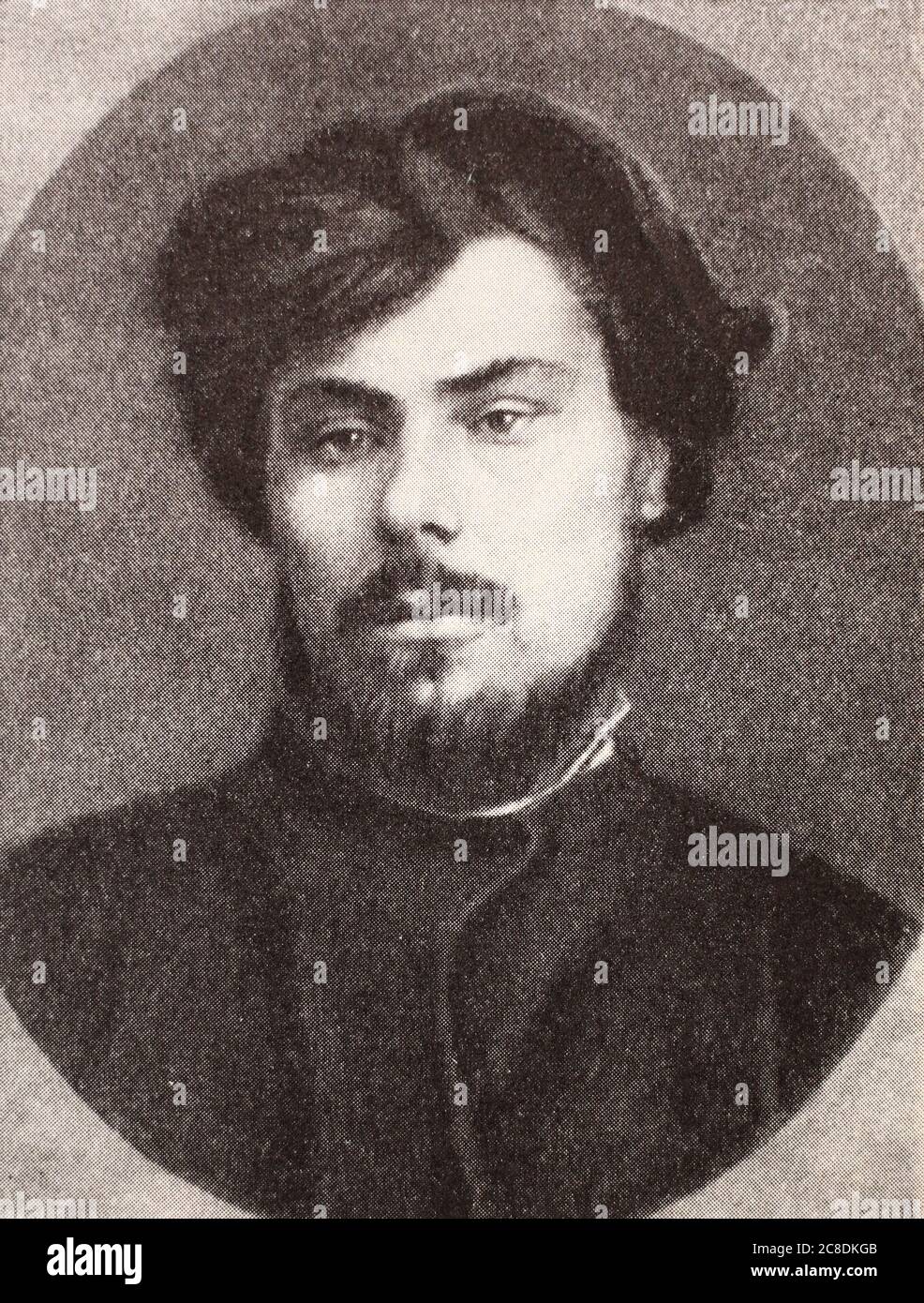 Pyotr Alexeyevich Alexeyev. Photo of 1870-s. Pyotr Alexeyev (1849-1891) was a Russian revolutionary, one of the first factory workers to join the revolutionary underground, whose speech at his trial was distributed in thousands of copies. Stock Photo