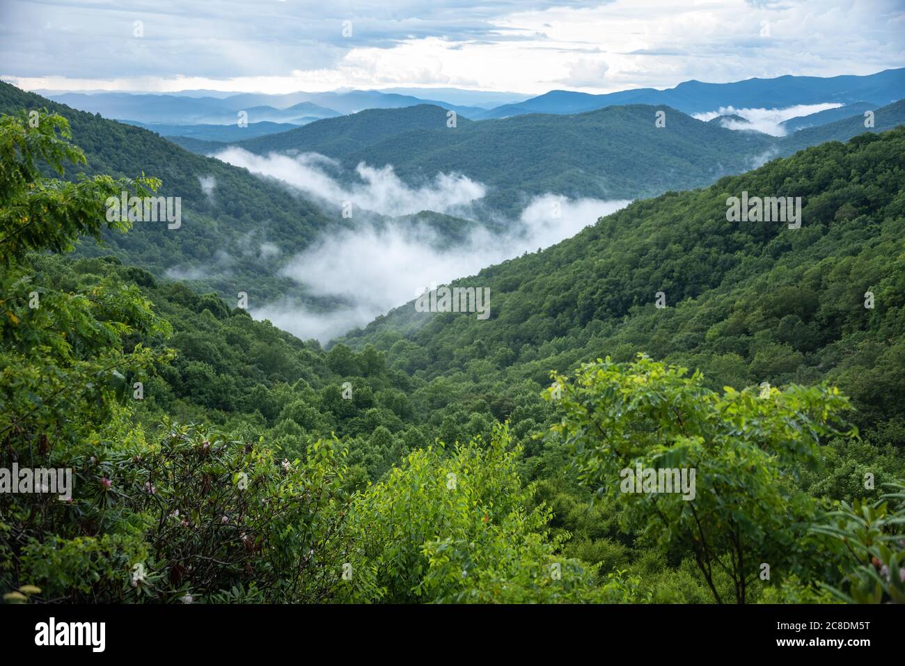 Blue Ridge Mountains scenic landscape from Hog Pen Gap Overlook along the Richard B. Russell Scenic Highway in the North Georgia Mountains. (USA) Stock Photo