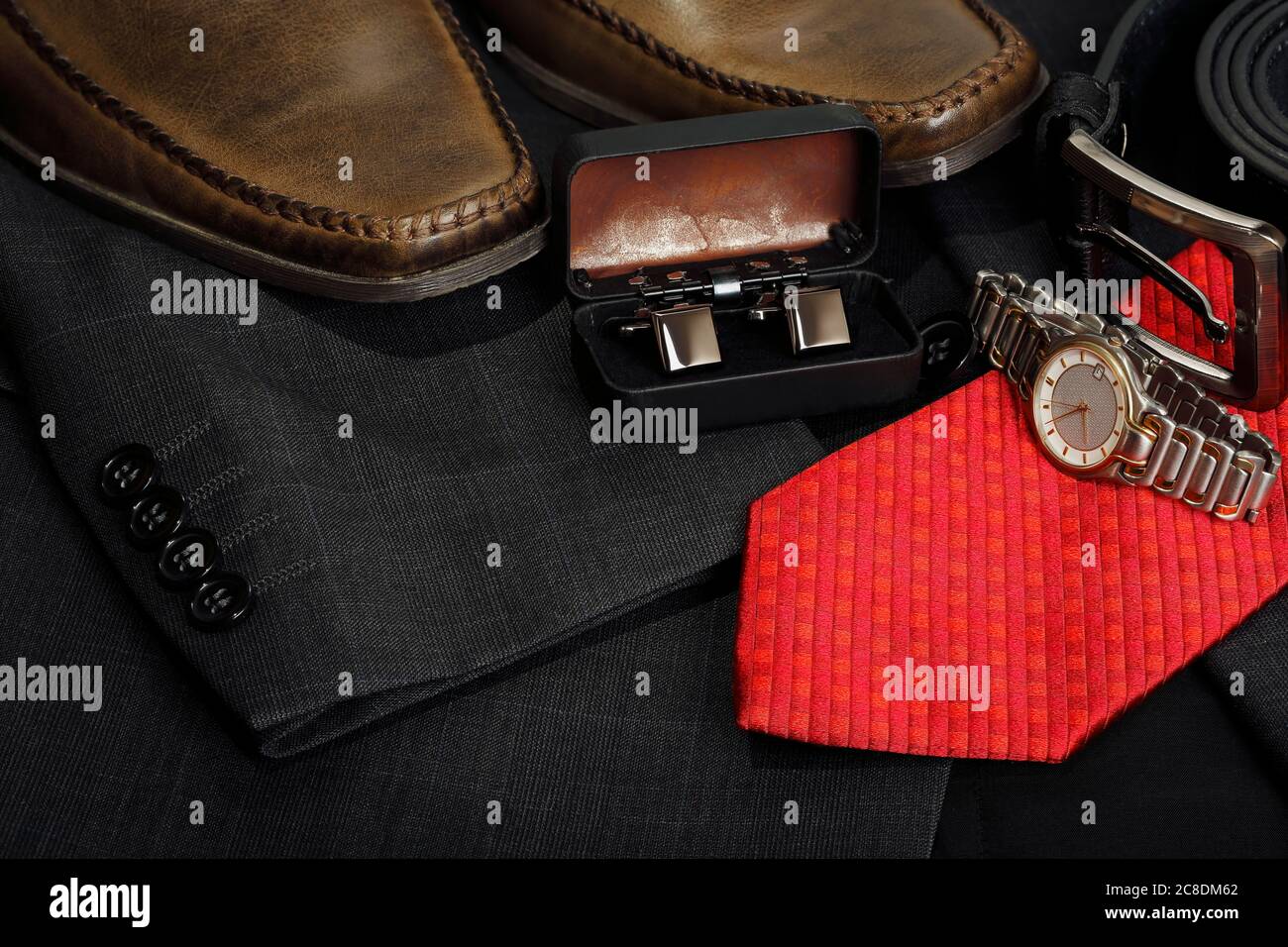 variety of formal men's clothing closeup Stock Photo Alamy