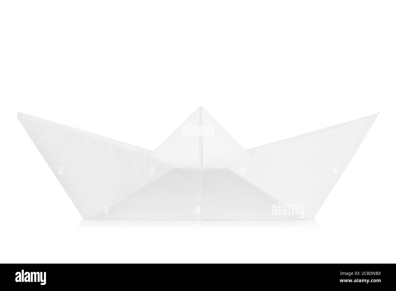 white paper boat isolated on white Stock Photo
