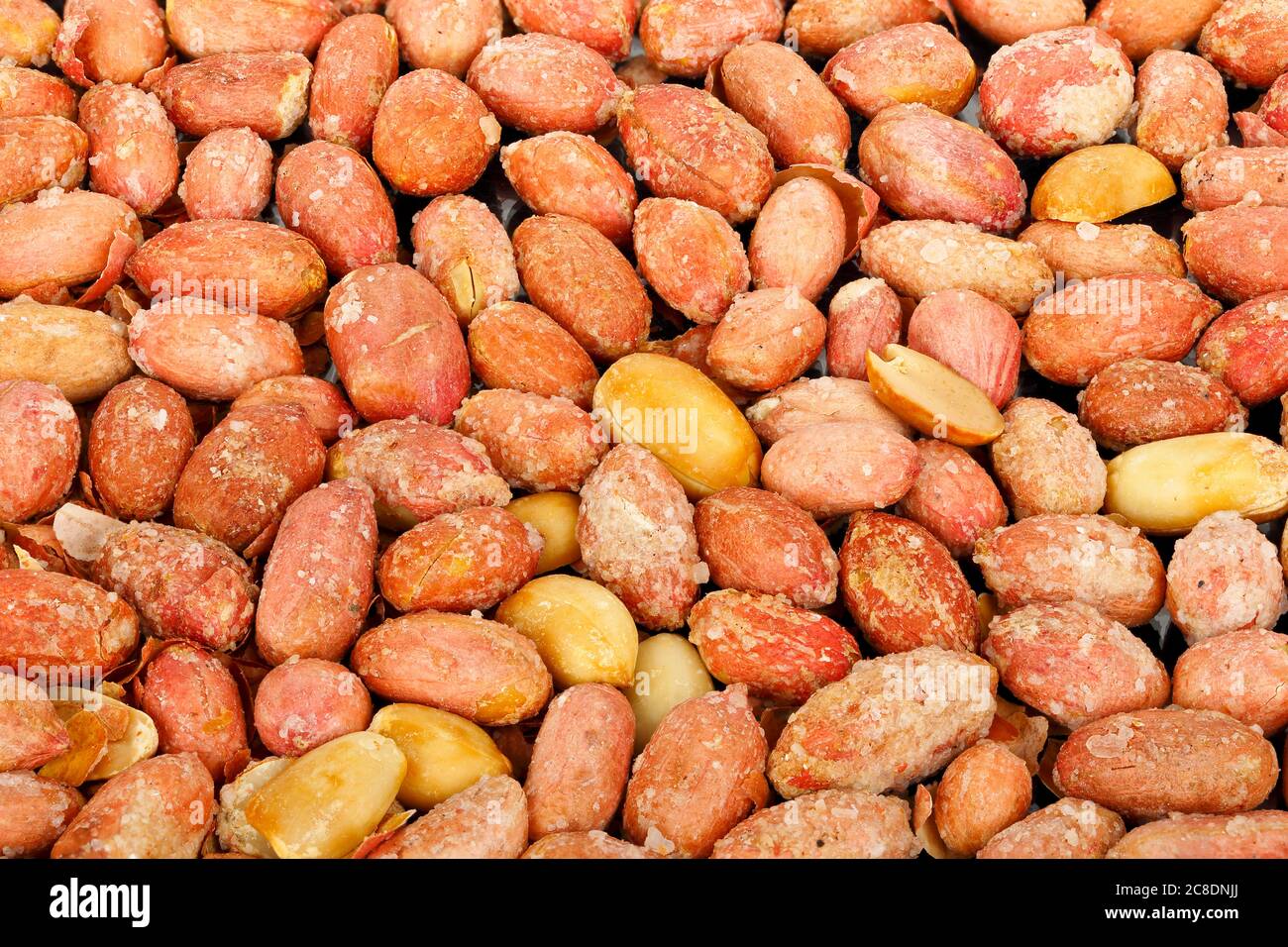 roasted peanuts with salt closeup Stock Photo Alamy