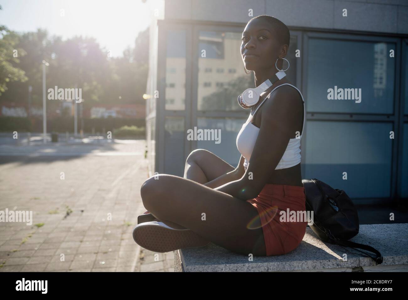 African Woman Side View Sitting High Resolution Stock Photography and ...