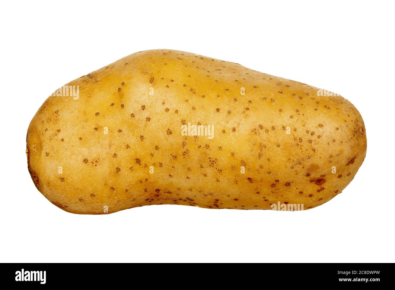 single potato isolated on white background Stock Photo