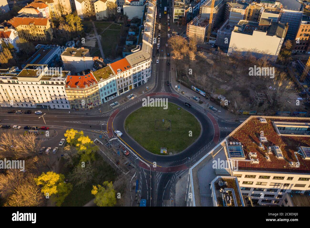 Aerial view of roundabout hi-res stock photography and images - Alamy