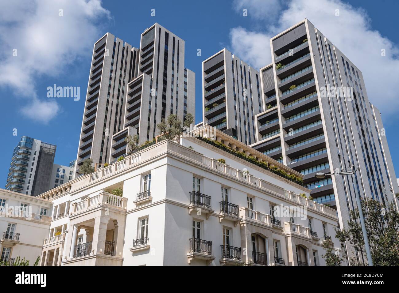 Noor Gardens block of flats and modern 3Beirut residential apartments in Beirut, Lebanon Stock