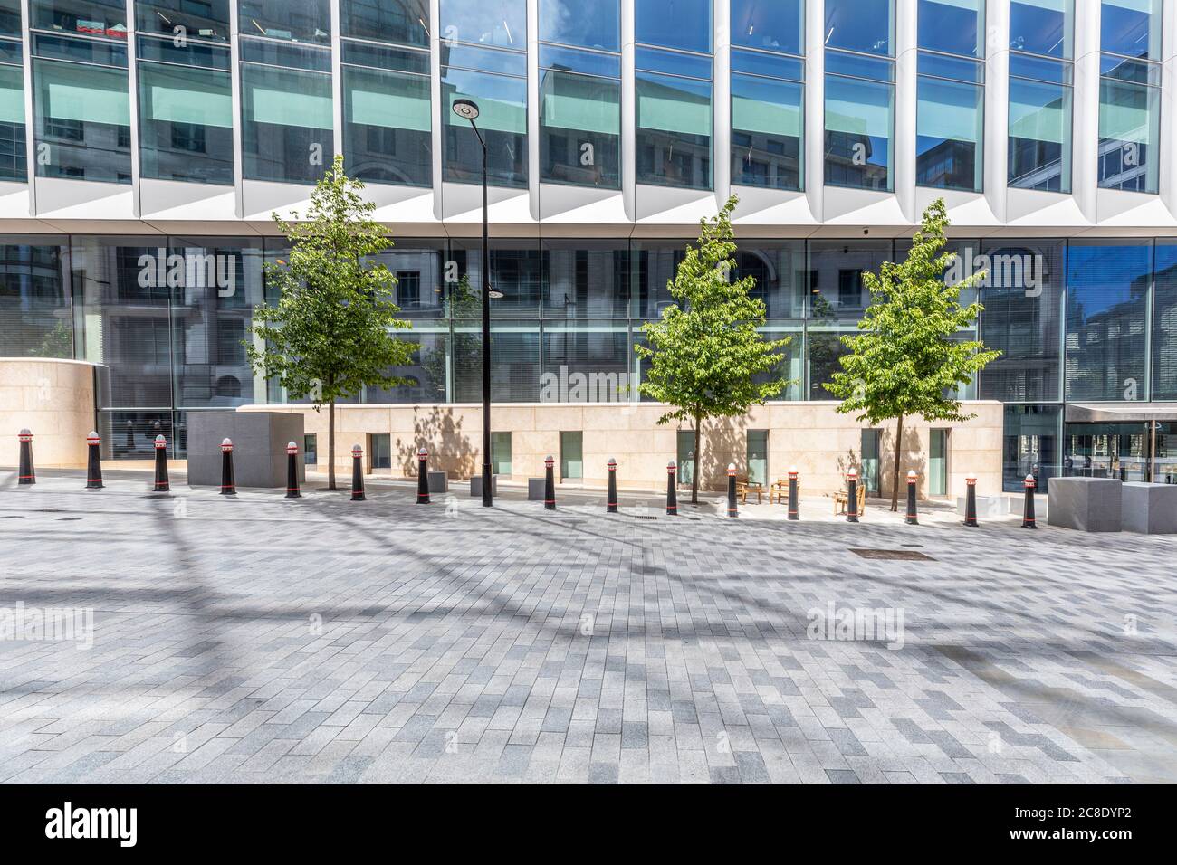 UK, London, Modern architecture, empty square and building Stock Photo