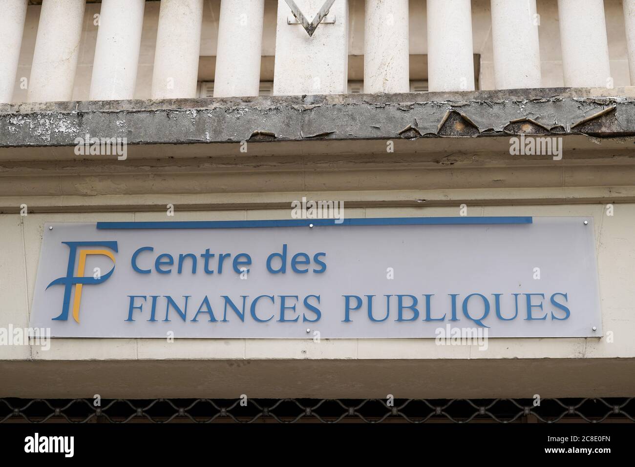 Bordeaux , Aquitaine / France - 07 21 2020 : centre des finances publiques is French public finances logo sign on taxes office building Stock Photo