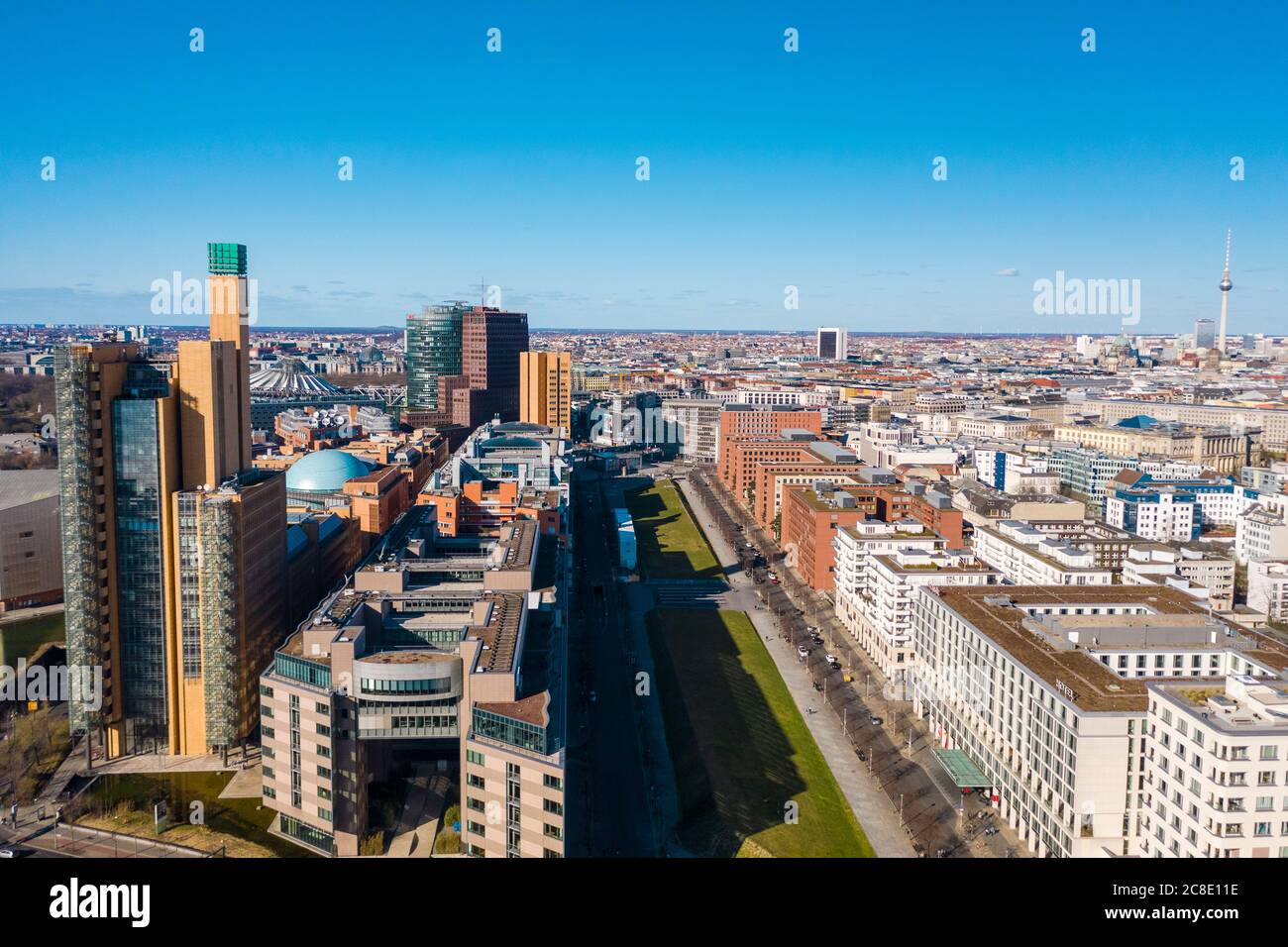 Germany, Berlin, Aerial view of Mitte district Stock Photo