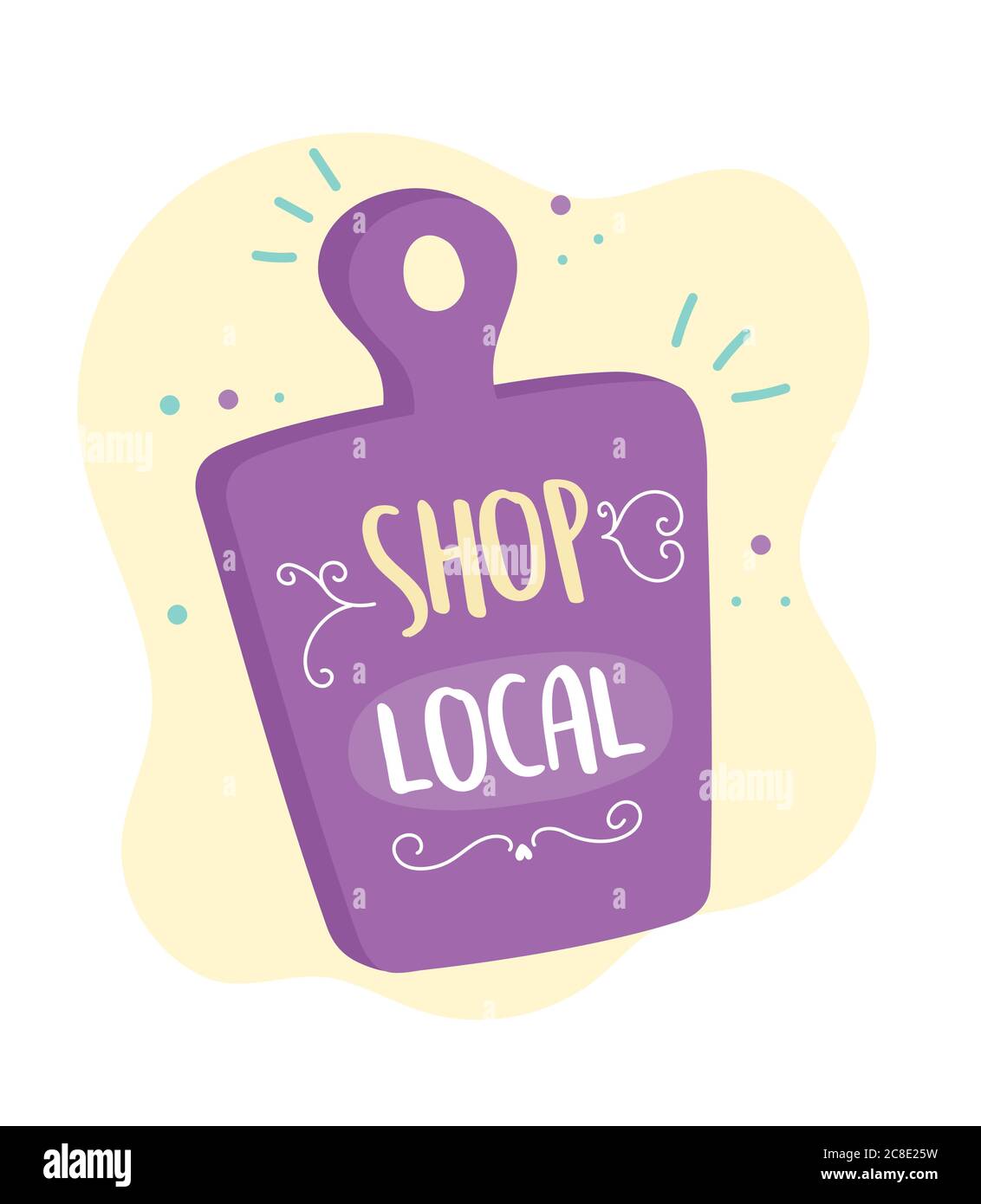 support local business, shop small market retail bag vector ...
