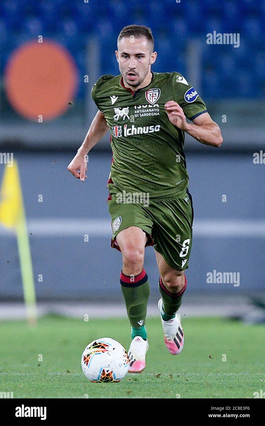 Rome Italy 23rd July Marko Rog Of Cagliari Calcio During The Serie A Match Between Lazio And Cagliari At Stadio Olimpico Rome Italy On 23 July Photo By Giuseppe Maffia Rome Italy 23rd July Marko Rog Of Cagliari Calcio During The Serie A Match Between Lazio And Cagliari At Stadio Olimpico Rome Italy On 23 July Photo By Giuseppe Maffia