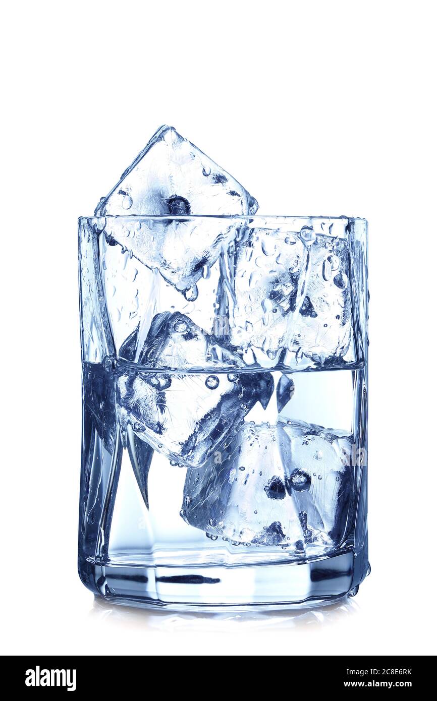 Glass of water with ice cubes hi-res stock photography and images - Alamy