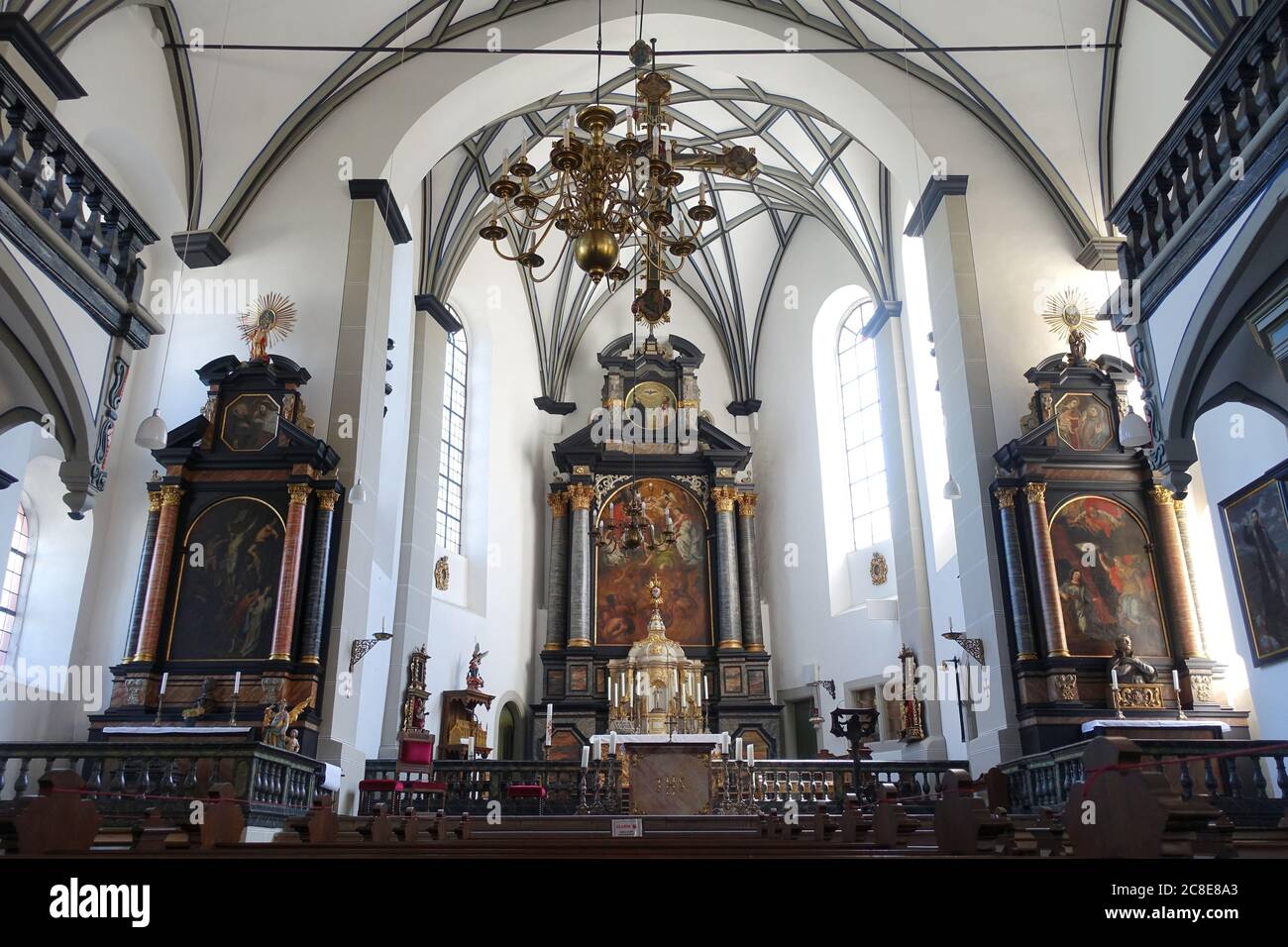 Katholische Jesuitenkirche St. Donatus, Bad Münstereifel, Nordrhein-Westfalen, Deutschland Stock Photo