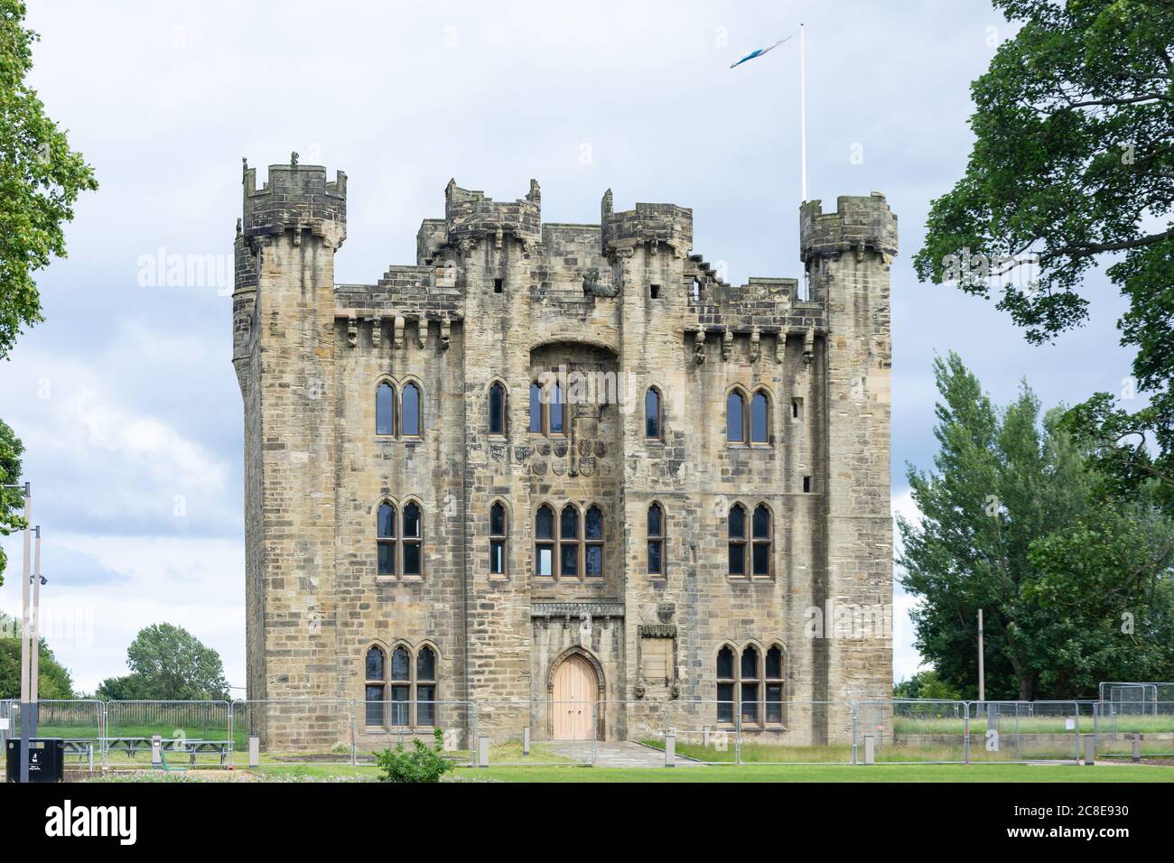 West facade, Hylton Castle, North Hylton, City of Sunderland, Tyne and Wear, England, United Kingdom Stock Photo