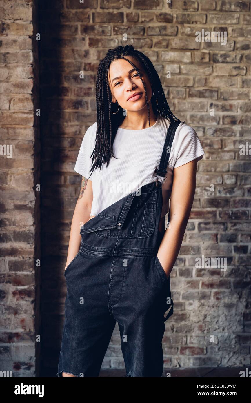 Confident woman braids smiling hi-res stock photography and images - Alamy