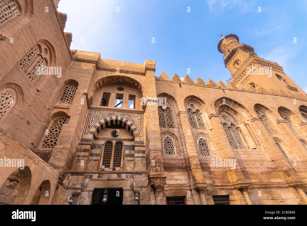 Egypt, Cairo Governorate, Cairo, Exterior wall of Qalawun Complex Stock Photo