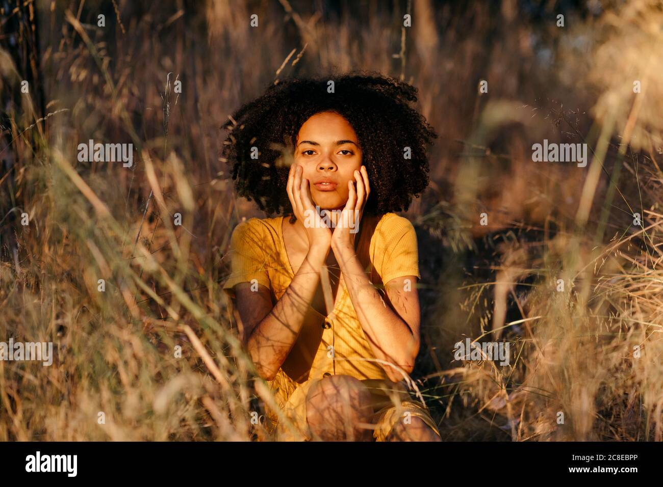 Afro american woman in dress hi-res stock photography and images - Alamy
