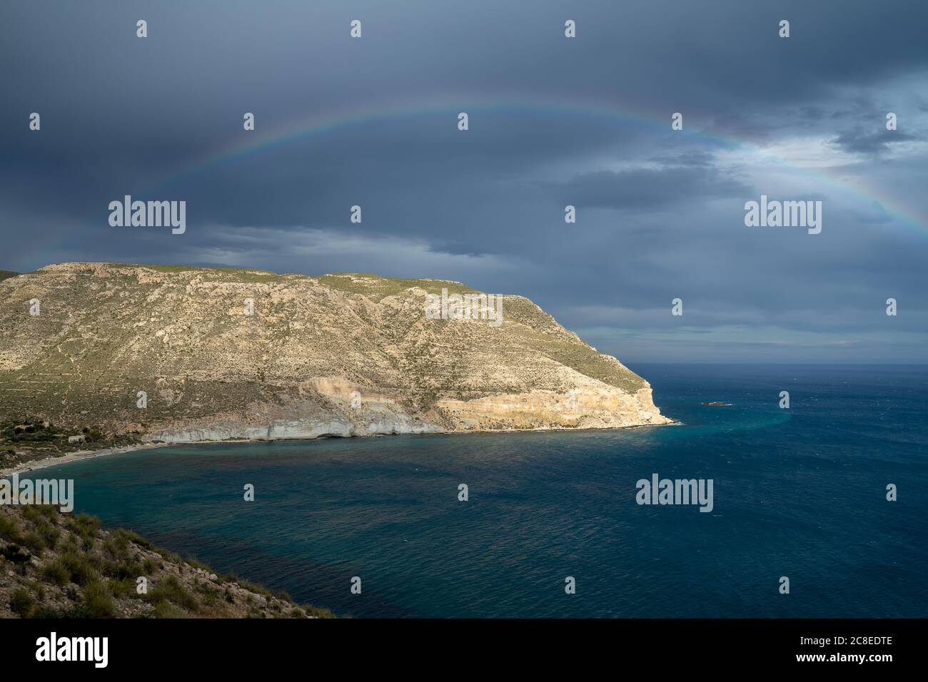 Rainbow sea cliff people hi-res stock photography and images - Alamy