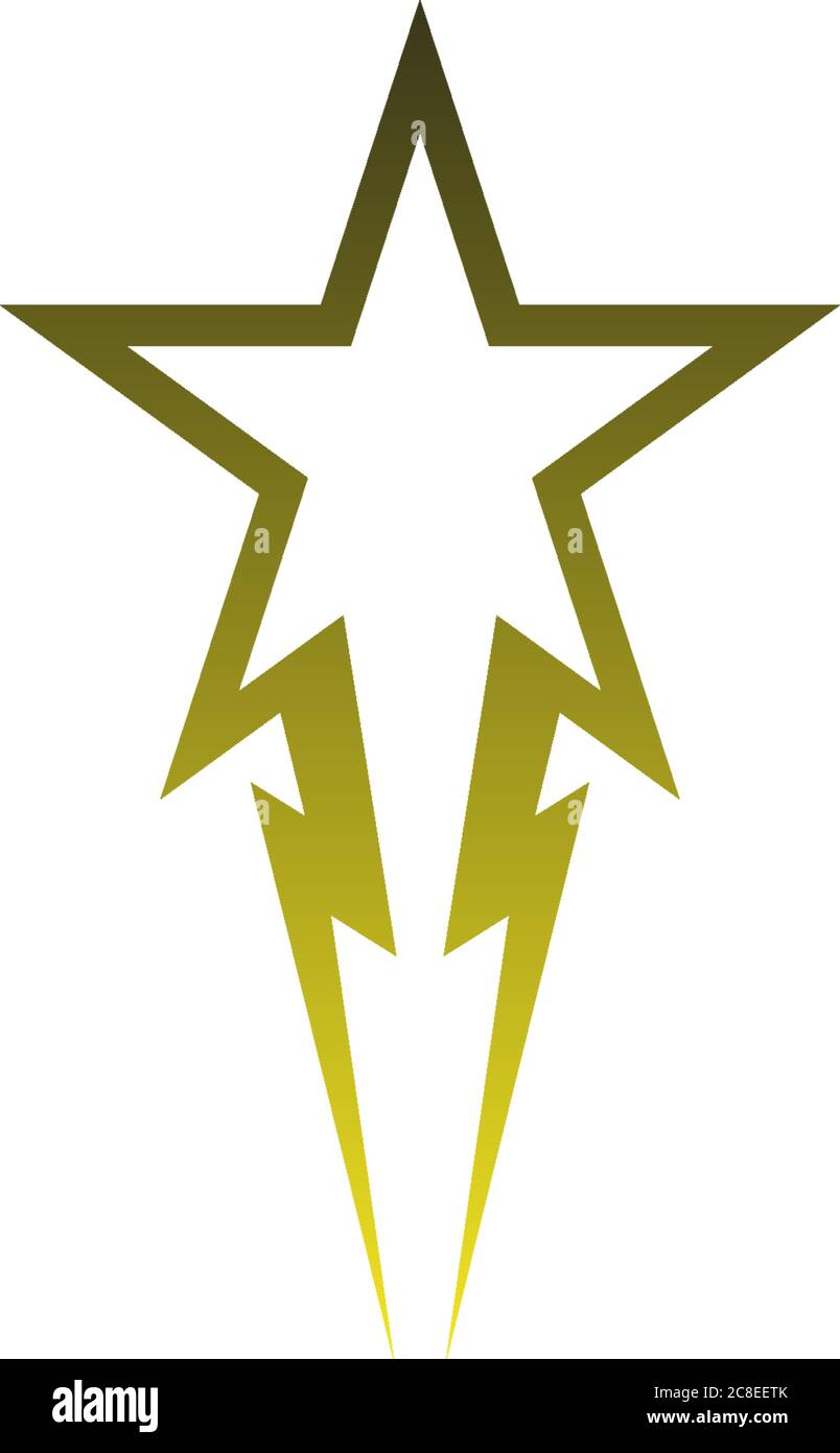 Star lightning Logo Template vector icon illustration design Stock Vector