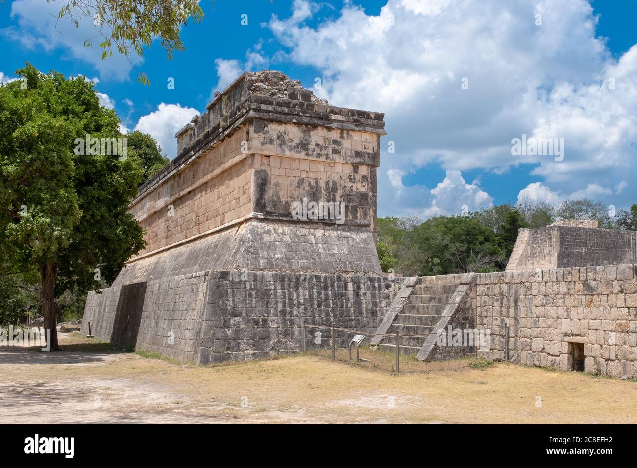 The ancient ball game arena at the ancient mayan city of Chichen Itza