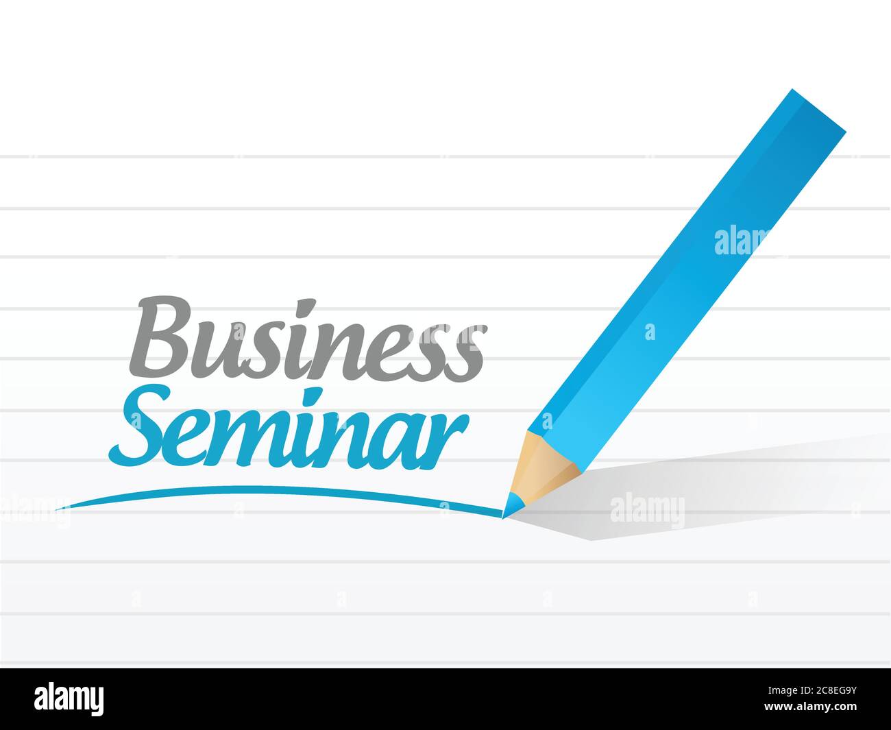 Business seminar message illustration design over a white background Stock Vector