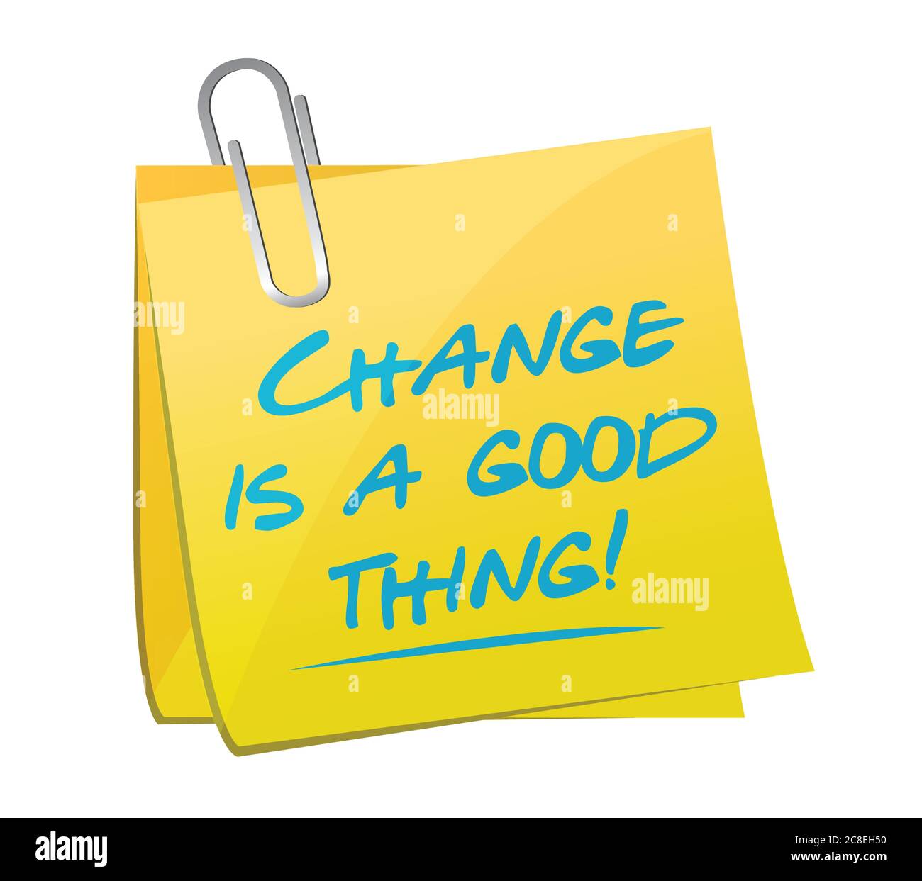Change is a good thing memo illustration design over a white background Stock Vector Image & Art