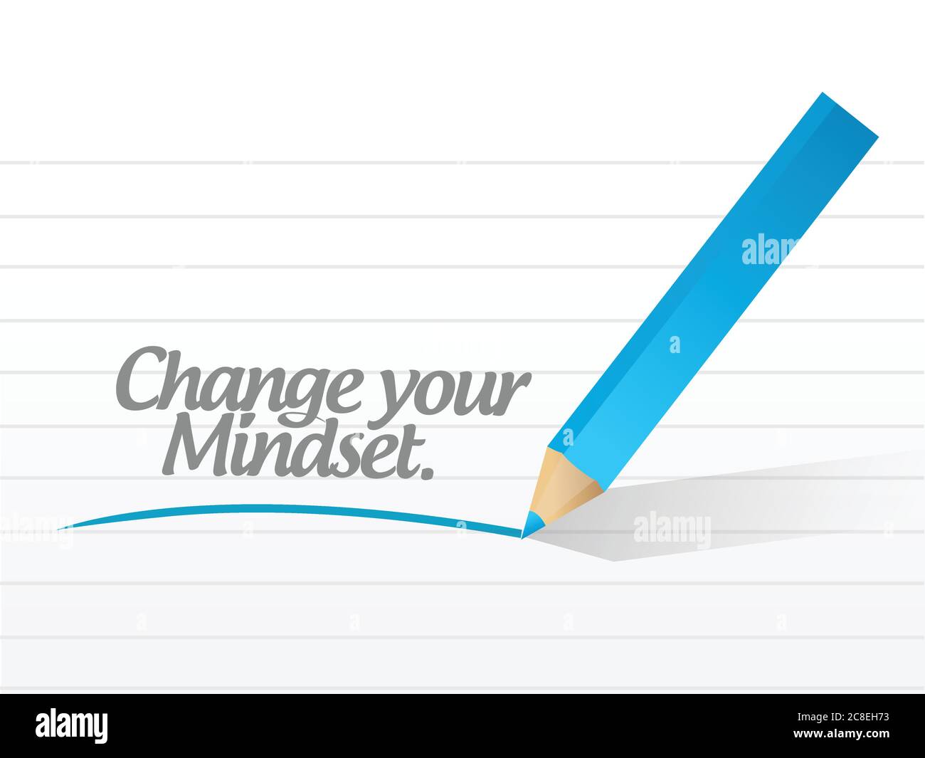 Change your mindset message illustration design over a white background Stock Vector