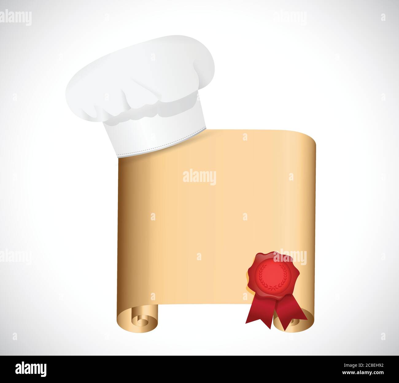 Chef recipe illustration design over a white background Stock Vector