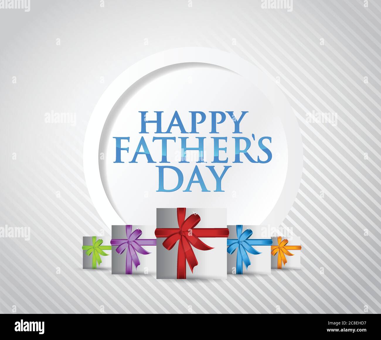 Happy fathers day gift card illustration design over a white background Stock Vector
