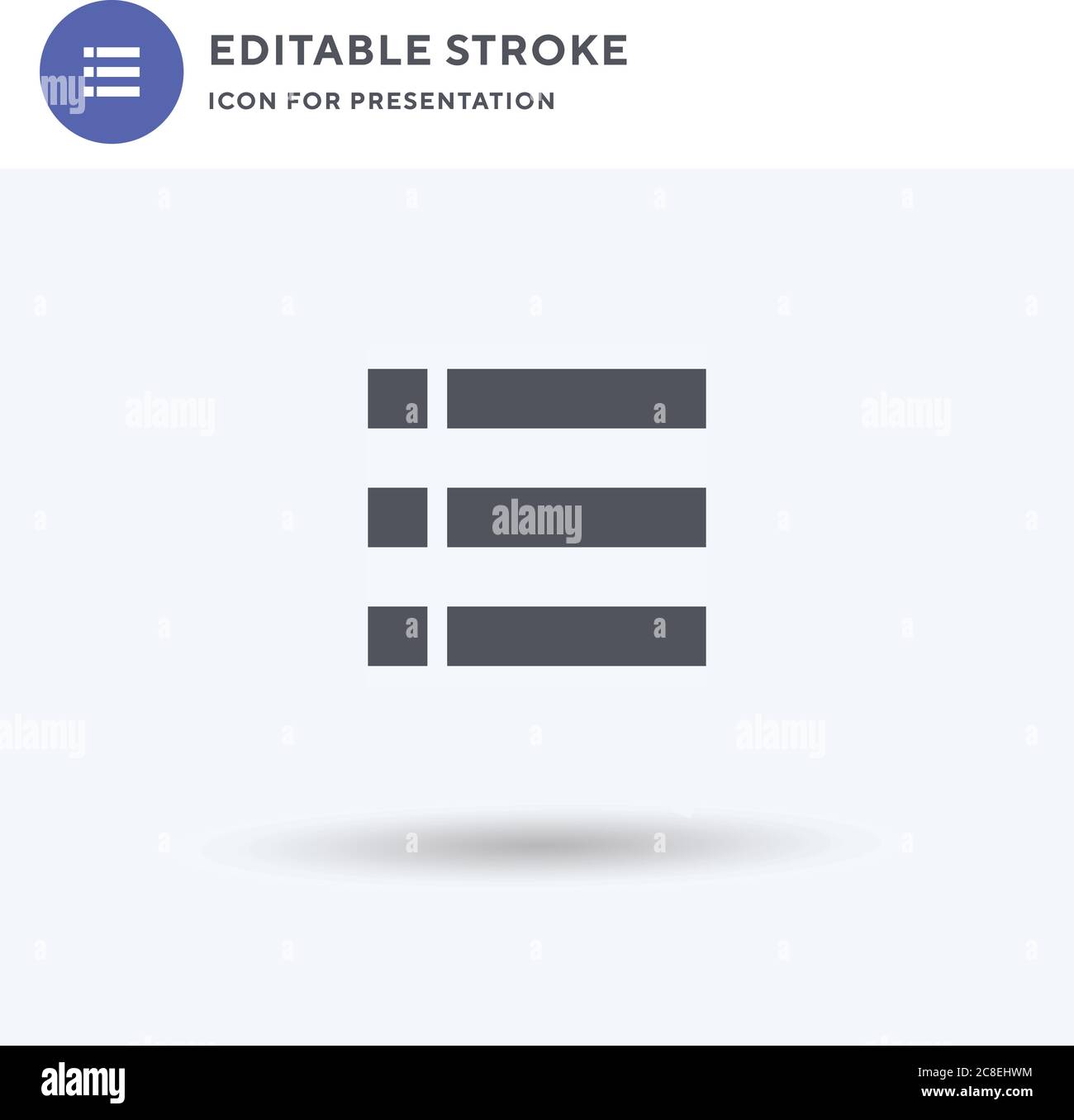 Menu icon vector, filled flat sign, solid pictogram isolated on white ...